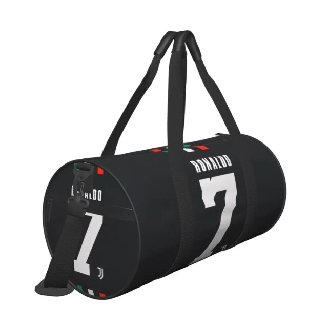 Round Large Capacity C-Cristiano Ronaldo No.7 Travel Duffel Bag, Handheld travel bag, lightweight storage luggage bag