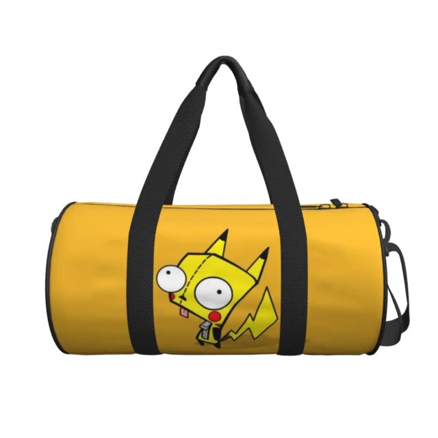 I-Invader ZIM Weekend Gym Yoga Luggage Bags Sport Duffle Bag Round Large Capacity Travel Duffel Bag