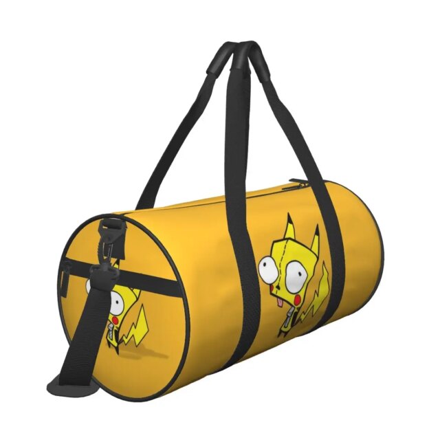 I-Invader ZIM Weekend Gym Yoga Luggage Bags Sport Duffle Bag Round Large Capacity Travel Duffel Bag