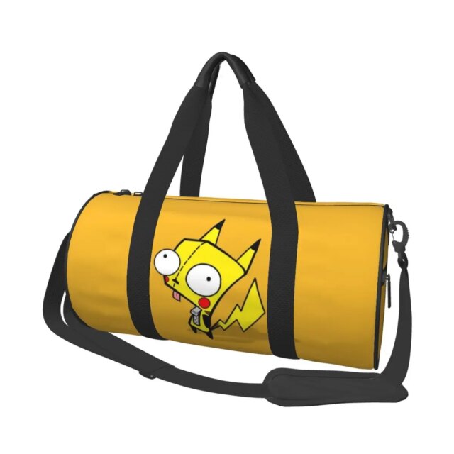I-Invader ZIM Weekend Gym Yoga Luggage Bags Sport Duffle Bag Round Large Capacity Travel Duffel Bag